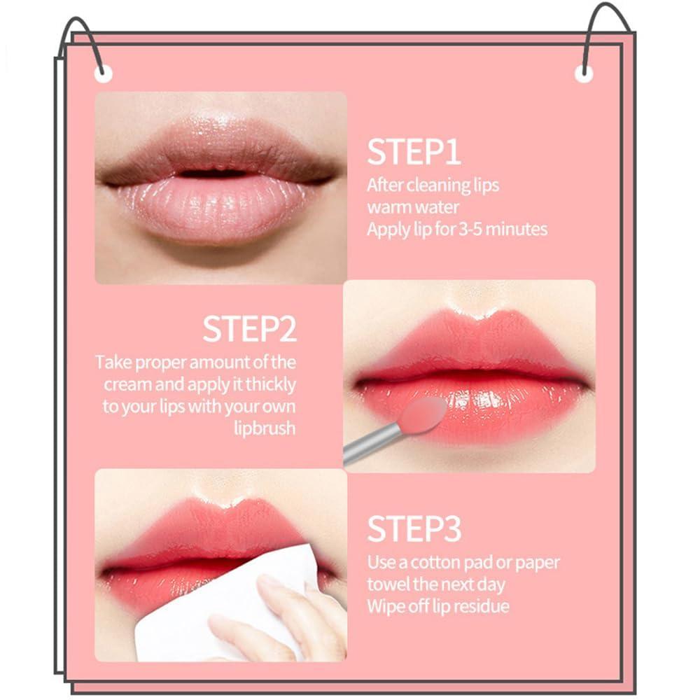 KlsyChry Lip Sleeping Mask Overnight Treatment, Lip Moisturizer for Very Dry Lips, Night Time Lip Balm Sleeping Lip Repair Mask for Dry Cracked Lips (Berry)
