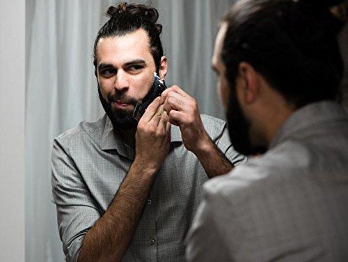 The Cut Buddy Shaping + Styling Tool for Men, Clear Guide with Barber Pencil to use with Trimmer or Razor for Beard, Hairline, Mustache, & Faces, The Cut Buddy