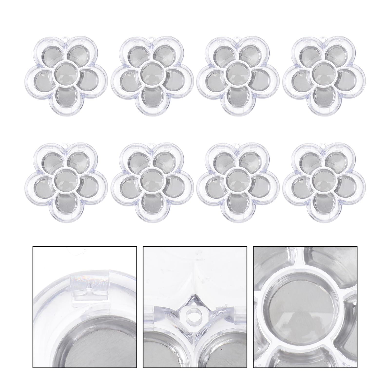 Beaupretty Beaupretty 8PCS Clear Empty Eyeshadow Palette Makeup Organizer Eyeshadow Storage Box Case Lipstick Pigment Palette Tray