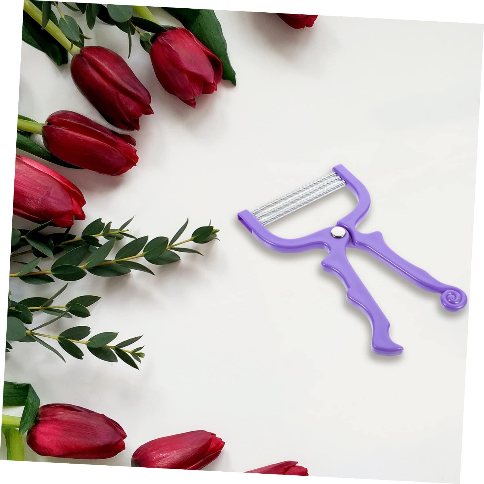 Ipetboom Ipetboom 2pcs Facial Hair Remover Hair Remover Tool Manual Hair Remover Eyebrow Threading Tool Face Shaver Manual Face Hair Removers Threaders Facial Hair Trimmer Beard Trimmers Purple Abs