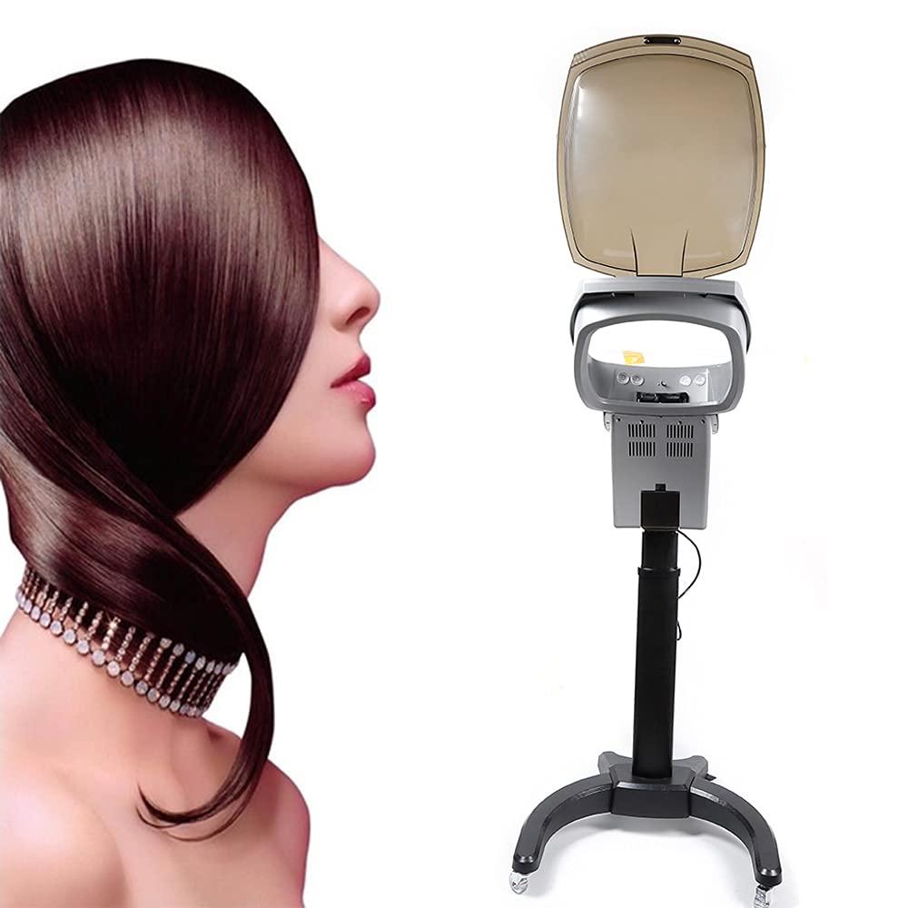 PIAOCAIYIN PIAOCAIYIN Hair Steamer Machine, Salon Spa Steamer Oil Treatment Machine, Professional Steamer for Hair, 110V Hair Steamer for Natural Hair w/LCD Display Screen, 3 Modes for Hair Care, Black