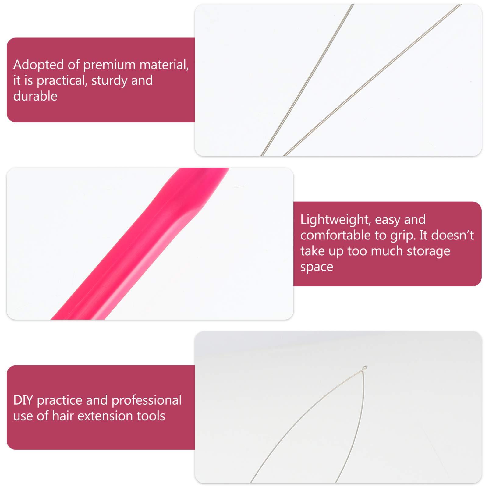 Beaupretty Beaupretty 10pcs Wig Crochet Hand Tied Extension Tools Hair Extension Loop Threader Extensions Hook Needle Hair Tools Hair Styling Tools Bead Device Tool Metal Needle Threader Plastic