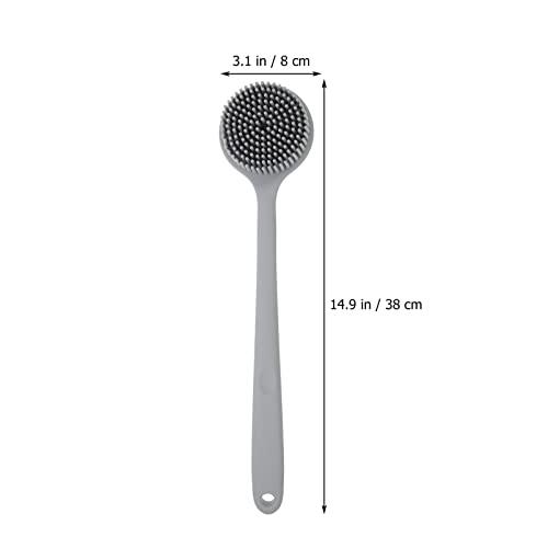 minkissy minkissy Silicone Bath Brush Shower Back Brush Silicone Body Scrubbers for Use in Shower Back Scrubber for Shower Back Massage Brush Bath Scrub Brush Handle Brush Detachable Man
