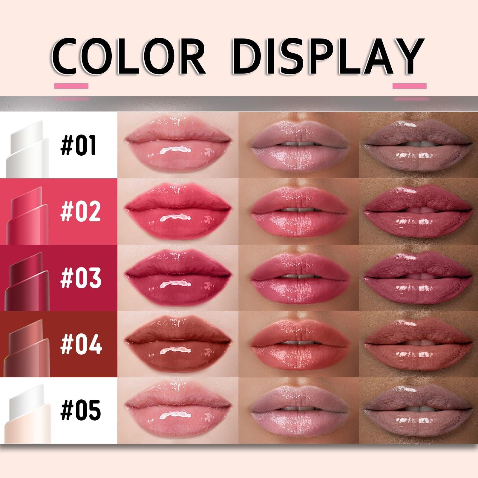 hadutrek hadutrek Click Lip Gloss Pen For Women Plumping Lip Stain Color Changing Waterproof Long Lasting Jelly Tinted Lip Balm Hydrating Lip Oil For Dry Lips (07)