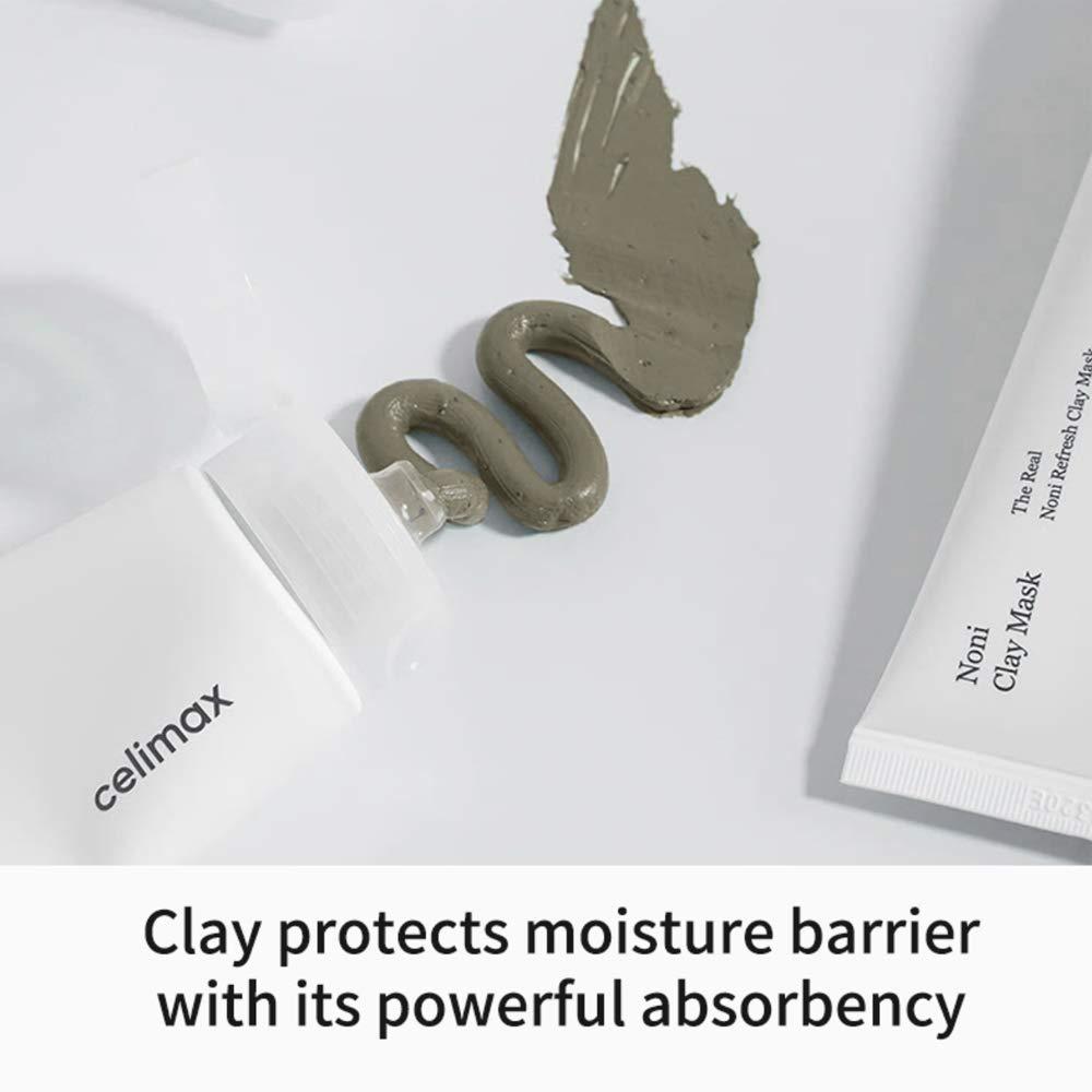 celimax celimax The Real Noni Refresh Clay Mask | Clarifying Deep Pore Cleansing, Hydrating, Pore Minimizer, For Oily Combination Skin, Blackhead, Korean Face Mask,120g