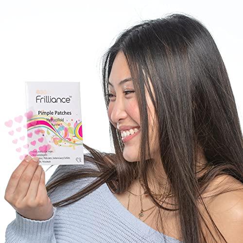 Frilliance Frilliance Pink Heart Shaped Hydrocolloid Acne Pimple Patches for Zits and Blemishes (18 Count, 2 Sizes) Spot Treatment Stickers for Face & Skin, Vegan and Cruelty Free