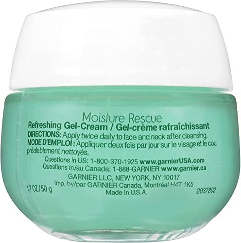 Garnier Garnier SkinActive Moisture Rescue Refreshing Gel-Cream for Normal/Combo Skin, Oil-Free, 1.7 Oz (50g), 1 Count (Packaging May Vary) (Pack of 2)
