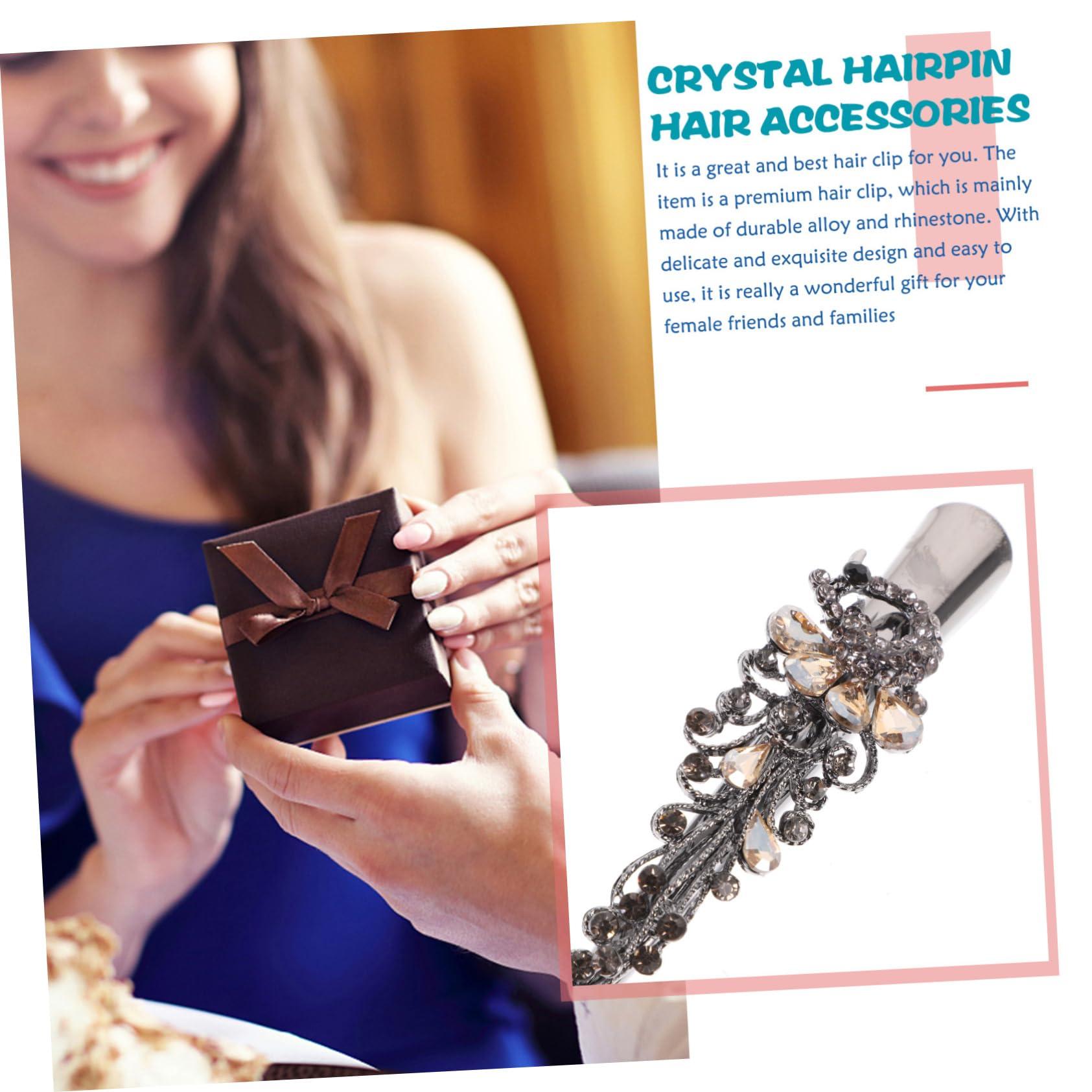 LIFKOME LIFKOME 1pc Pin Hair Rhinestone Alligator Clips Billed Large Hair Clips