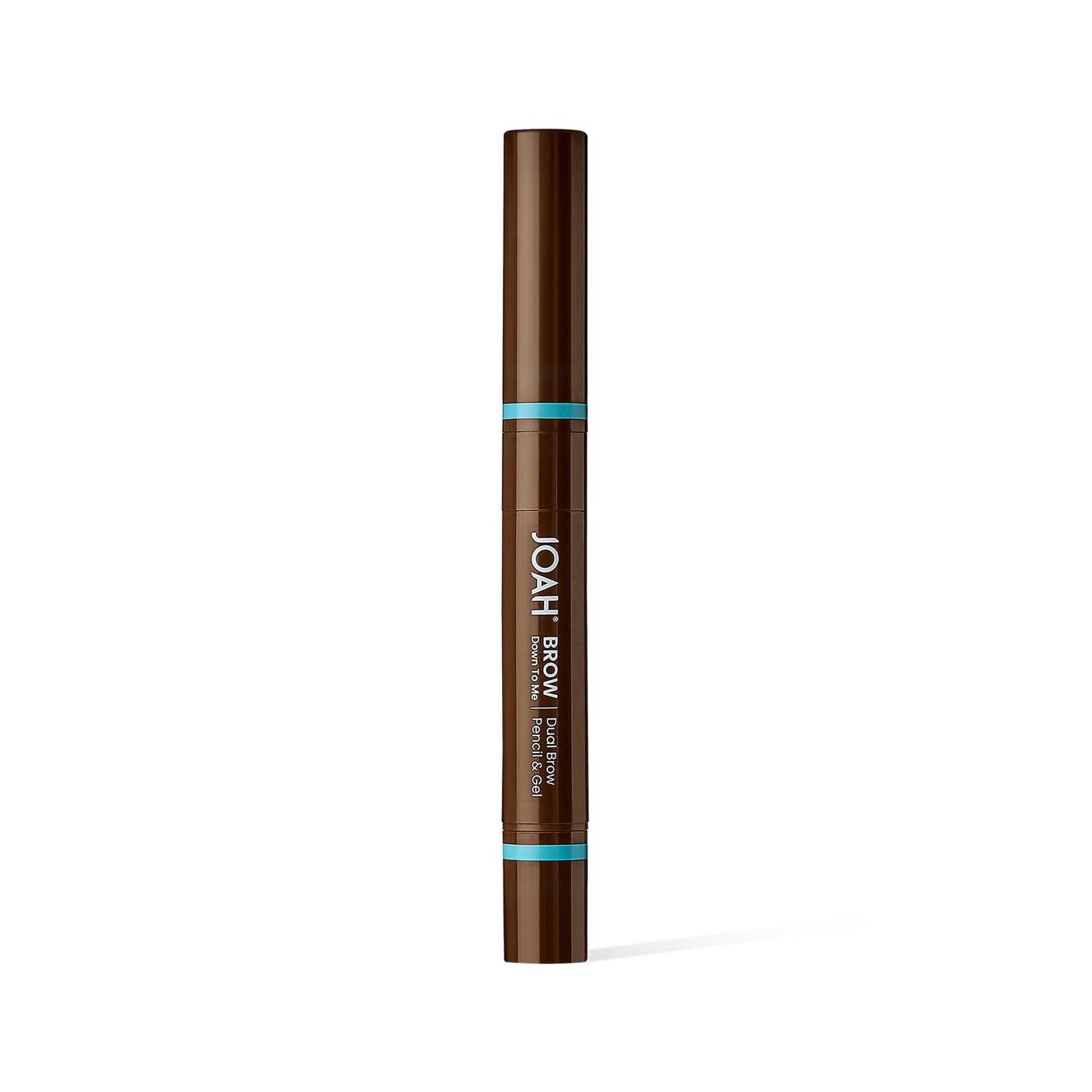 JOAH JOAH Brow Down To Me Dual Brow Pencil and Gel, Triangular Tip, Tinted Gel, Long-Lasting Vegan Formula, Smudge-Free Pencil Tip, Lightweight, Water-Resistant, Black Brown