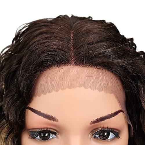 Joedir Joedir Lace Front Wigs Ombre Blonde 28'' Long Small Curly Wavy Synthetic Wigs For Black Women 130% Density Wigs(TTPN4/270A/24F)