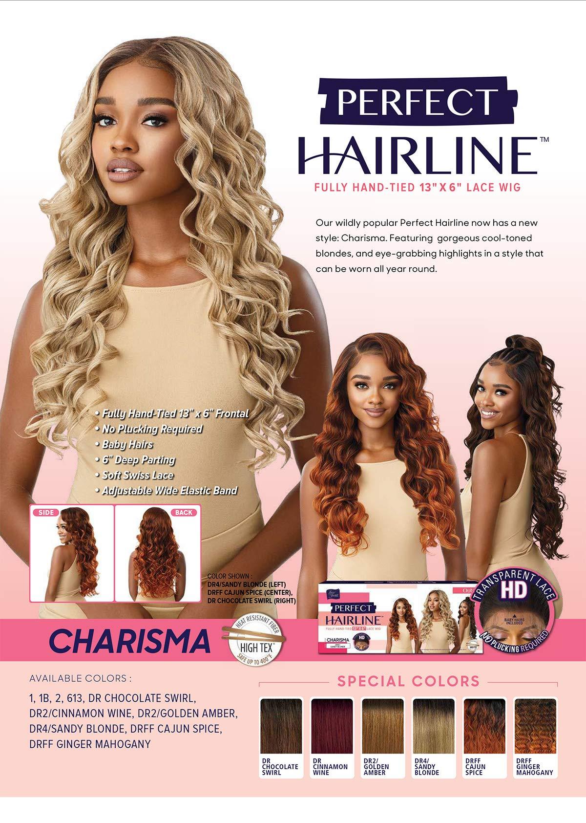Outre Outre HD Lace Front Wig Perfect Hairline Fully Hand-Tied 13X6 Lace Wig Charisma (DR4/SDBL)