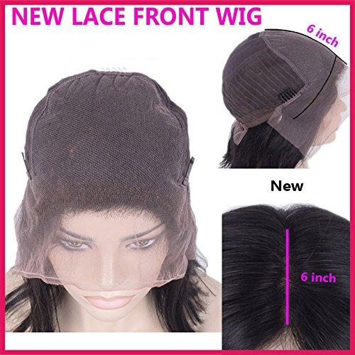 iVogue Hair Coarse Yaki Straight Mongolian Virgin Human Hair Lace Front Wig 13"X6" Long Free Part Lace Wig with Baby Hair (18inch)