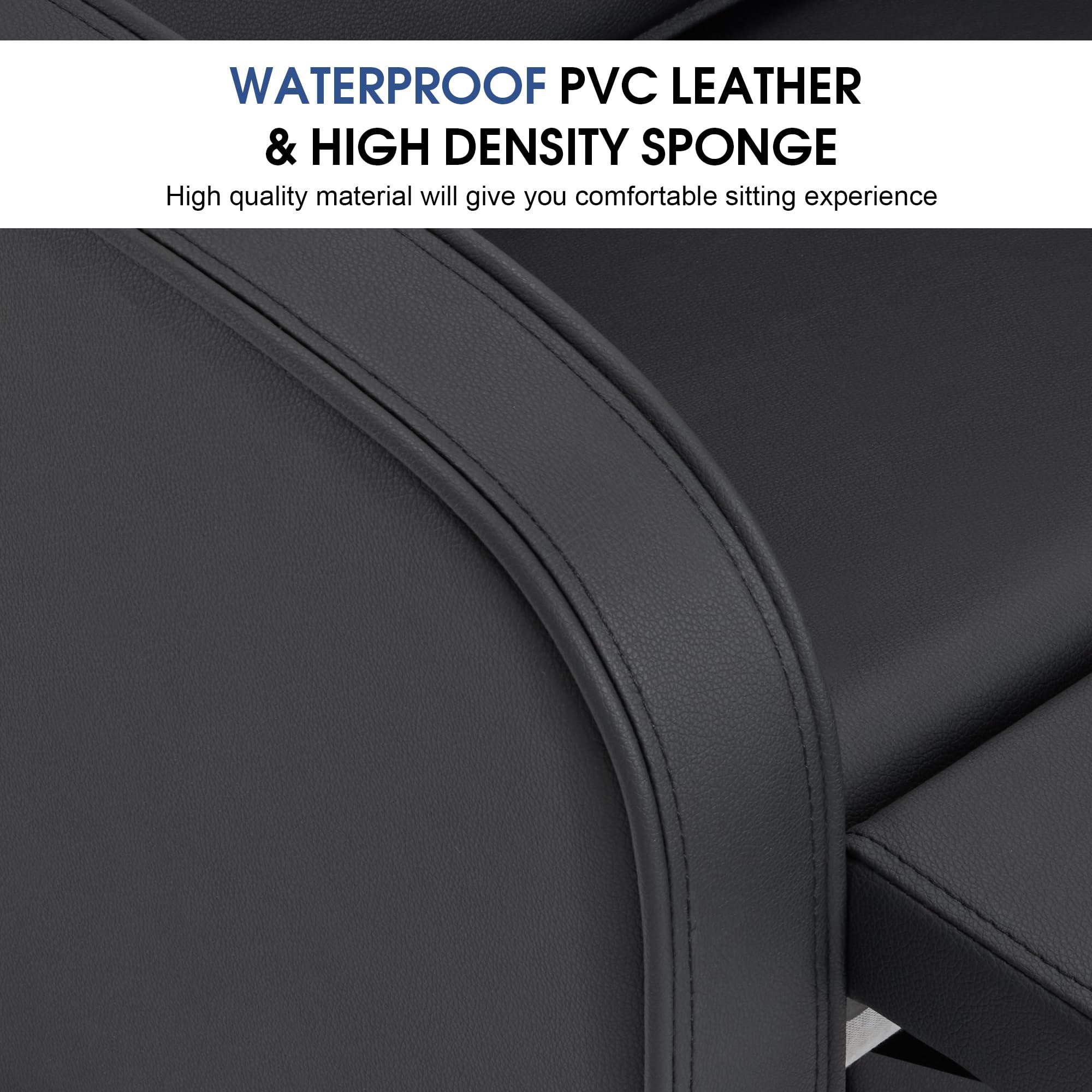 BarberPub BarberPub Backwash Shampoo Station Chair, Adjustable Porcelain Ceramic Hair Wash Bowl Sink Unit Station, Reclining Shampoo Station Chair for Spa Beauty Salon Hair Salon Equipment 9303 (Black)