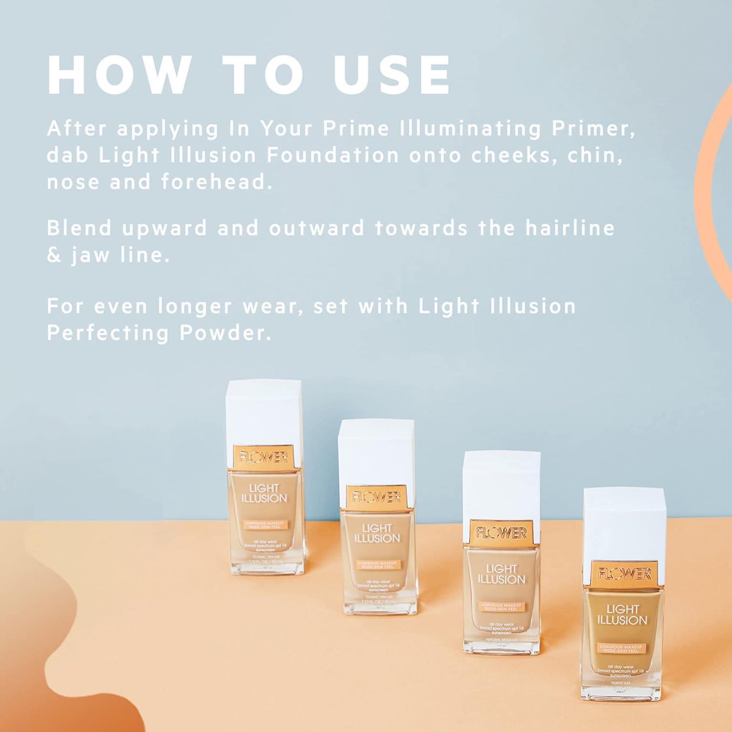 FLOWER BEAUTY FLOWER BEAUTY Light Illusion Foundation Natural Beige (Pack of 1)