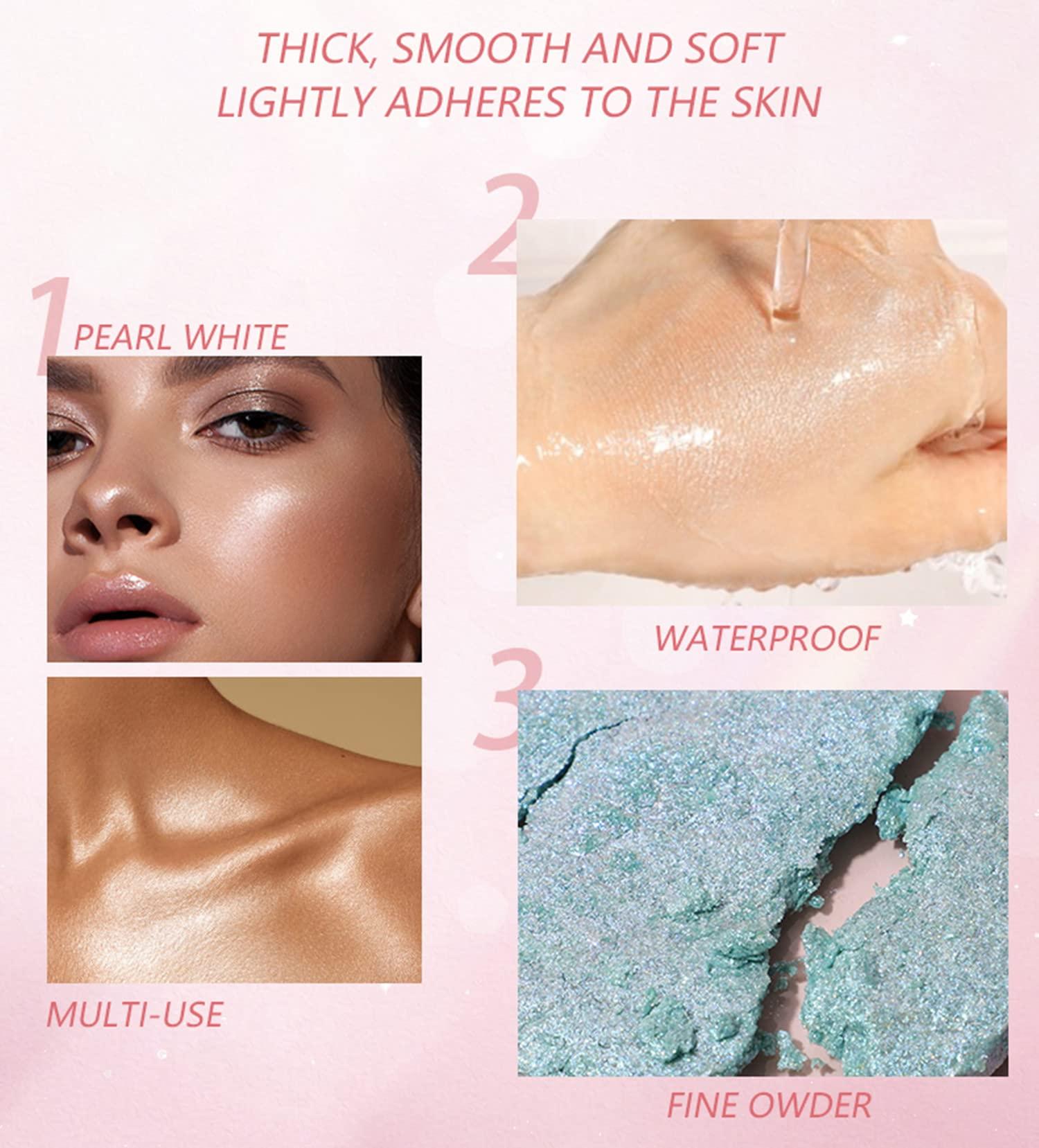 MAEPEOR MAEPEOR Face Highlighter Palette 8 Colors Smooth Shimmer Highlighter Palette Longlasting Shiny Face Illuminator Highlighter Makeup (02 Gilt Purple)