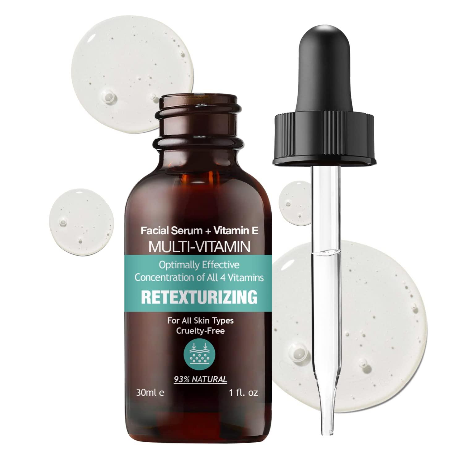 Purifect by Symphony Beauty MADE IN USA NATURAL MULTI VITAMIN Facial Serum for Retexturizing Glowing Healthy Face Skin Antioxidants with Vitamin B C E K Concentration 30ml 1 fl oz - PURIFECT - Non Irritating Formula