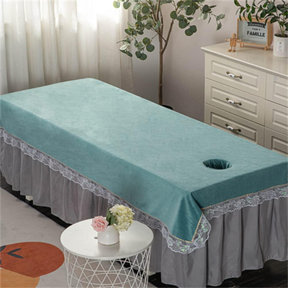 NinthAvenue Basics Bed Sheet Cover All-round Wrap SPA Massage Couch Cover Fully Wrap Around Sides Beauty Salon Spa Massage Table Cloth Pure Color Beauty Salon Spa Sheet Waterproof With Breathing Hole-K 33x79inch(85x200c