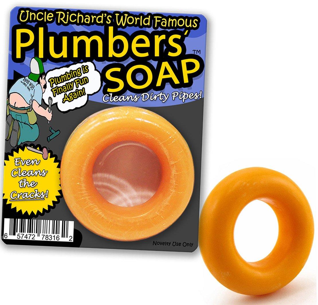 Gears Out Uncle Richard’s Plumbers Soap – Cleans Dirty Pipes Plumber Gifts for Men Handyman Gifts Soap for Men Naughty Stocking Stuffers for Guys Plumber Tools Willy Washer Weiner Dick Soap Gag Gifts f