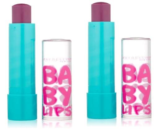 MAYBELLINE Pack of 2 Maybelline New York Baby Lips Moisturizing Lip Balm, Grape Vine 20