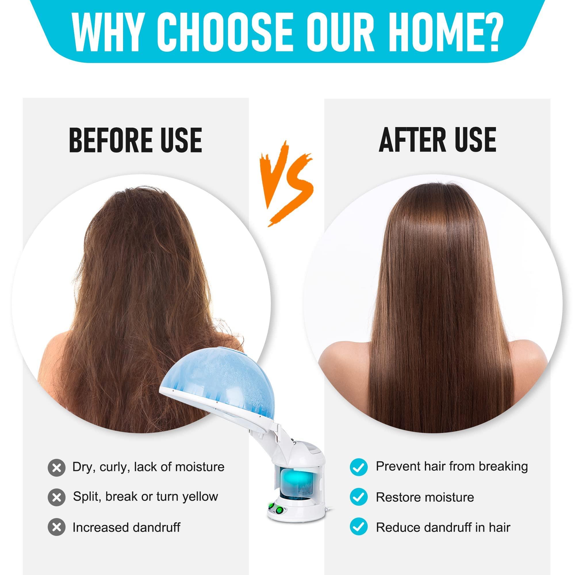 Nova Microdermabrasion Nova Microdermabrasion 2 in 1 Hair Steamer & UV Ozone Facial Steamer, Face Steamer Hair Humidifier Hot Mist Moisturising Hydration System Sprayer for Personal Care Use at Home and Salon