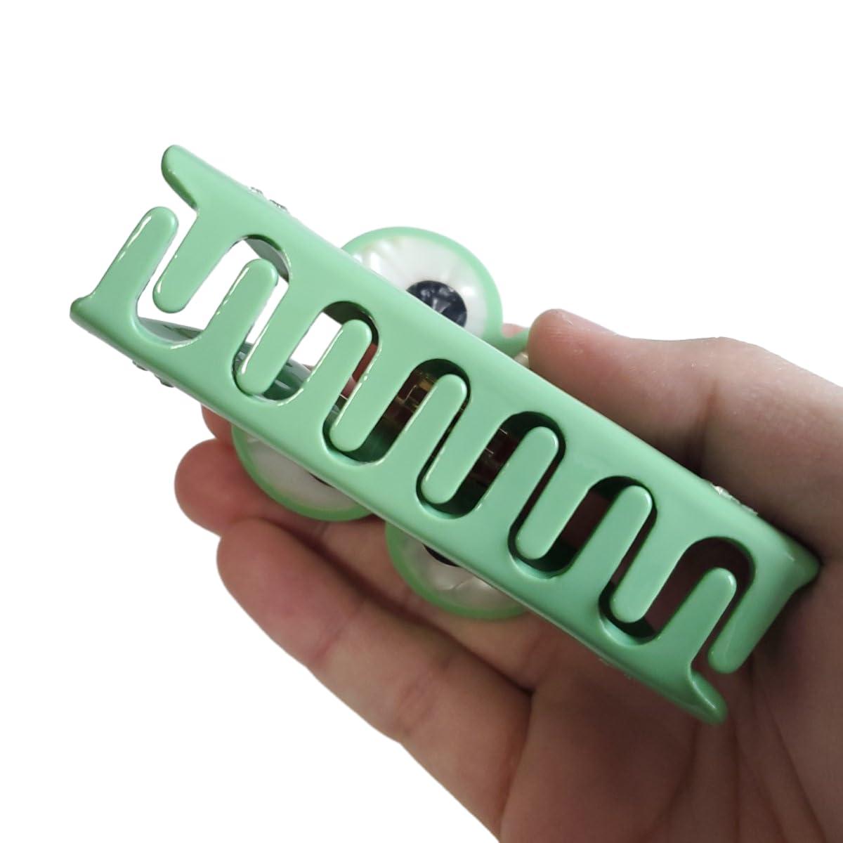 Clip Sugar Cute Frog Hair Clip,Acetate Claw Clips,Hair Clips for Women,Green