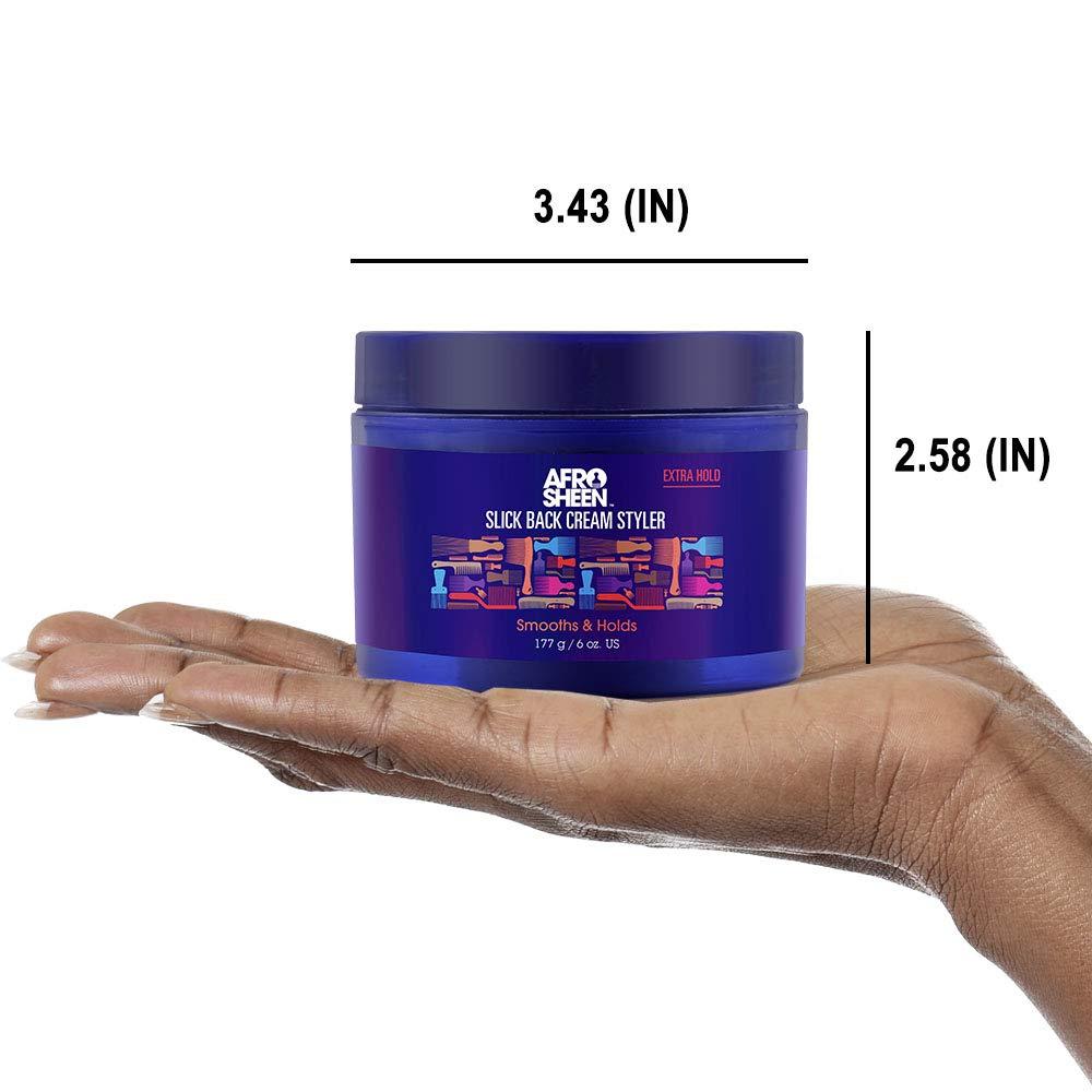 Afro Sheen Afro Sheen Slick Back Cream Styler. Contains Shea Butter to smooth & holds. 6 Oz.