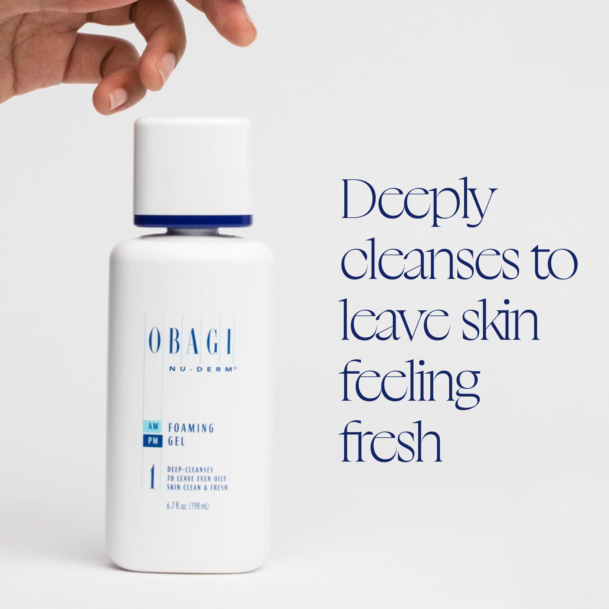 Obagi Medical Obagi Nu-Derm Foaming Gel Gel-Based Cleanser for Normal to Oily & Sensitive Skin Two Pack, 2 * 6.7 oz