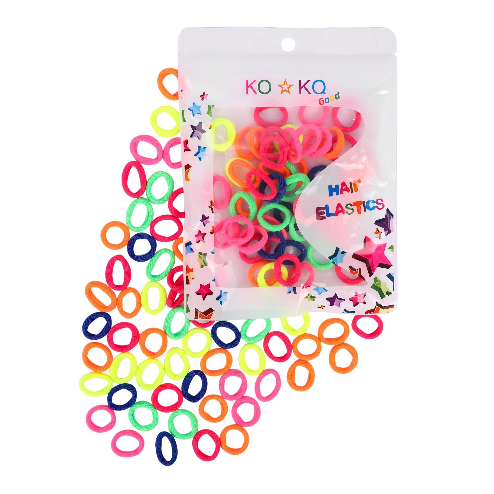 NEOBABY NEOBABY Ponytail Holder Cotton Mini Hair Elastic Rubber Bands | Tight, Non-slippery, Stretchable | Cotton Elastic Hair Rubber Bands for Kids, Girls & Women\'s (Pack of 50), BROWN SHADES