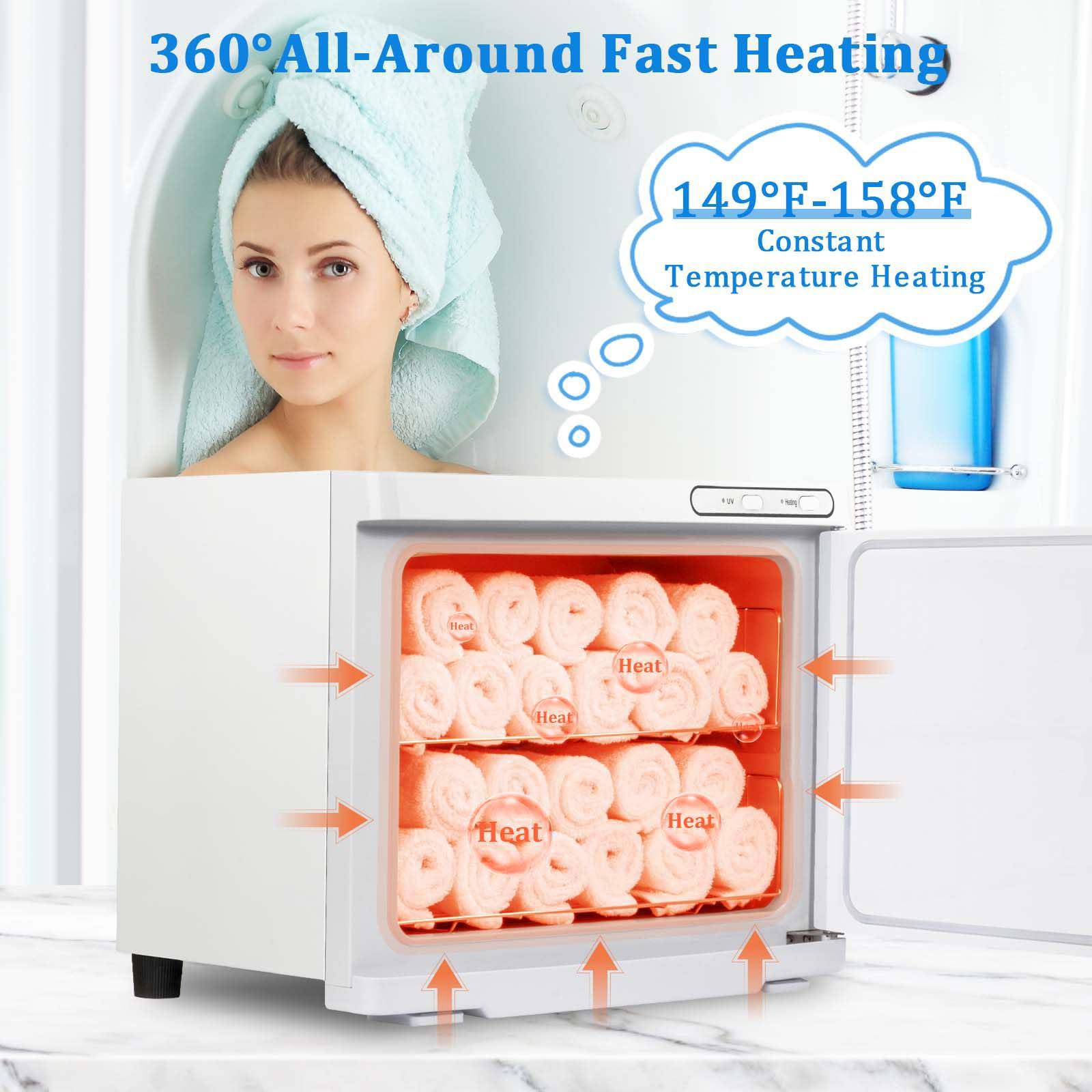 DIYYIDA Hot Towel Warmer for Spa - 23L Large Capacity Hot Towel Cabinet Professional 2-in-1 Spa Towel Warmers for Facials, Heats Up Quick Towel Heater Salon Barber Esthetician Gym Home Hotel (White)