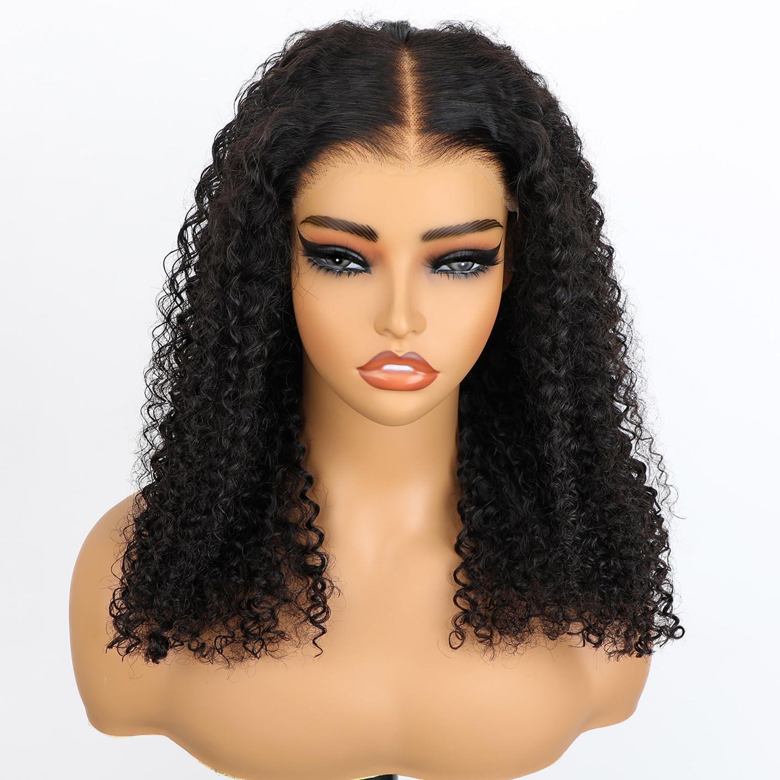 ISEE ISEE M-Cap Kinky Curly Wear Go Glueless Wigs Human Hair Pre Plucked Pre Cut Bleached Knots 9x6 HD Lace Glueless Human Hair Wigs For Women 22 Inch