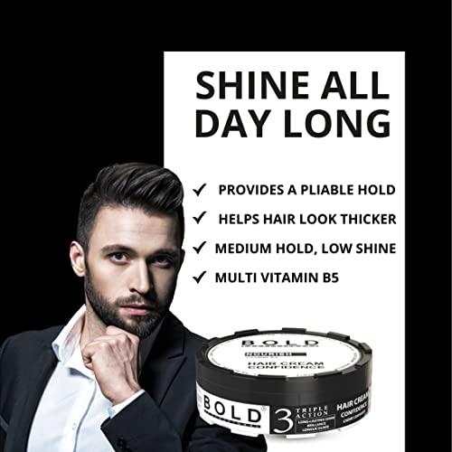 BOLD PROFESSIONAL BOLD PROFESSIONAL Shaping Cream - Hair Styling Cream - Long-Lasting Hold - Matte Finish - All Hair Types - All Day Hold - 5.07 Oz