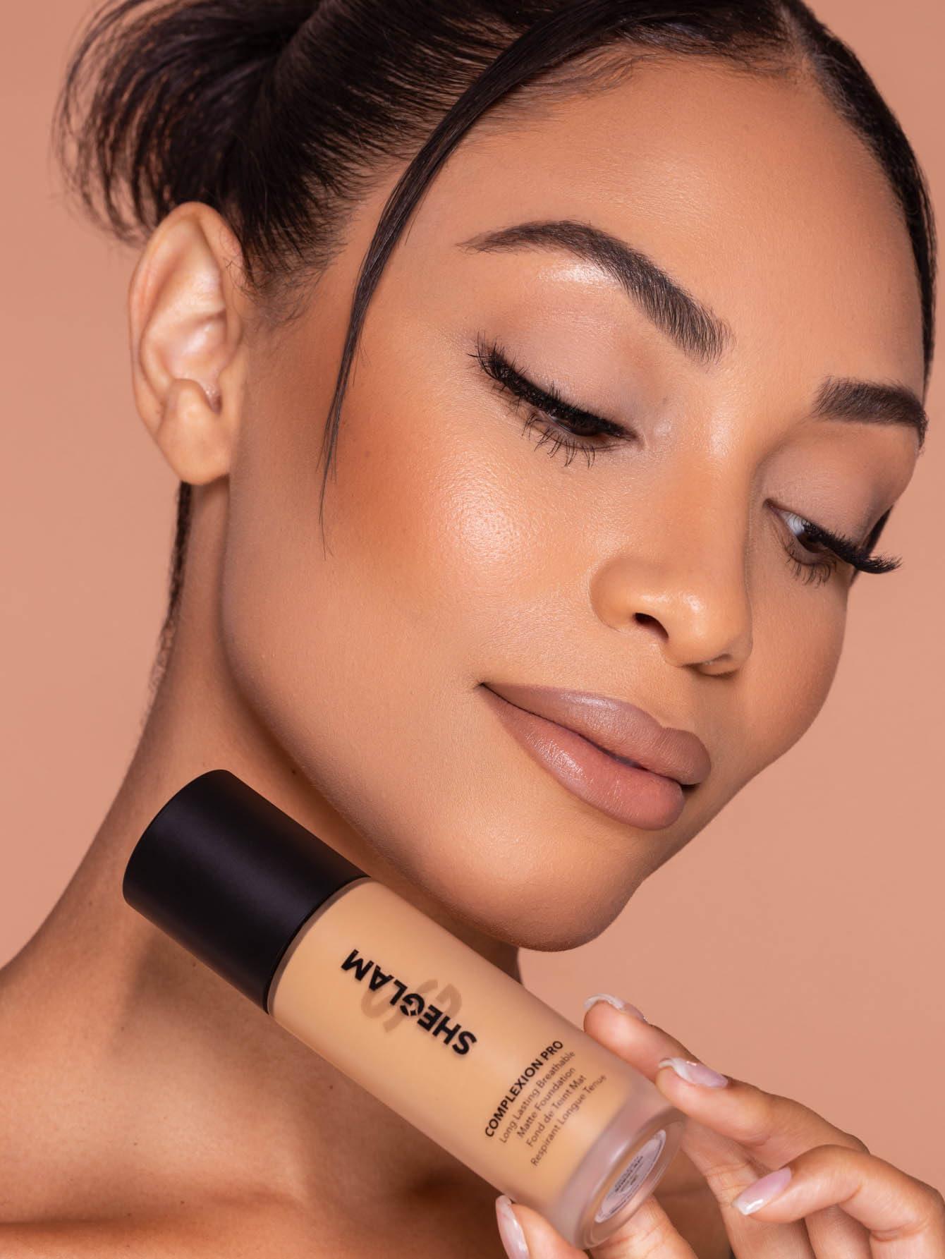 SHEGLAM SHEGLAM Full Coverage Foundation Makeup Long Lasting Waterproof Matte Dewy Liquid Foundation - Golden