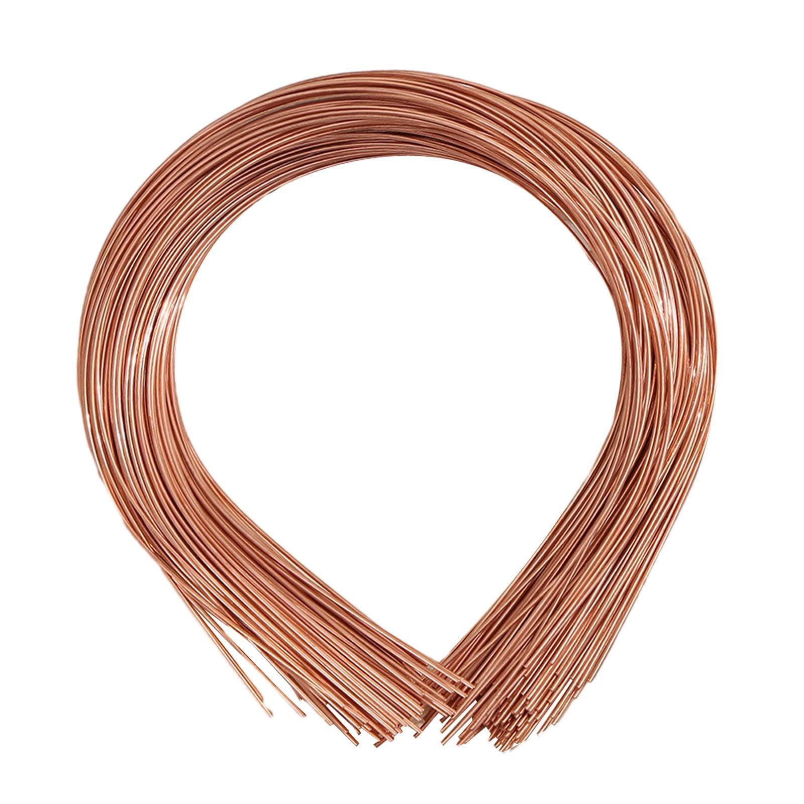 Deevoka 50Pcs Plain Metal Headbands for Crafts Headband Frame Hair Clasps 1.2mm Width Hair Hoop Bulk Hair Band Blank Headbands Thin Wire Hairband, Copper