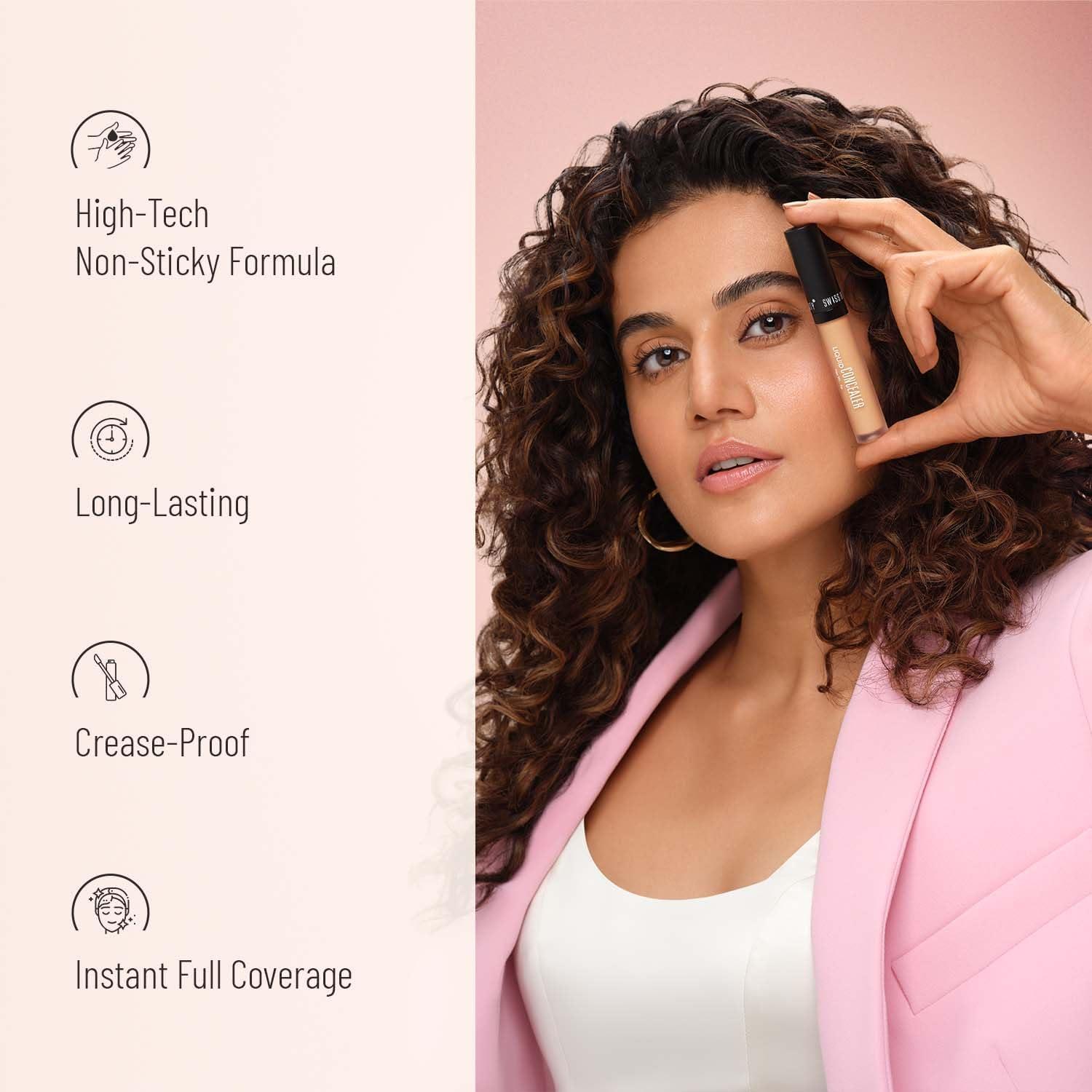 Sheltr Sheltr Liquid Light Weight Concealer With Full Coverage |Easily Blendable Concealer For Face Makeup With Matte Finish | Shade- Medium-Beige, 6G |