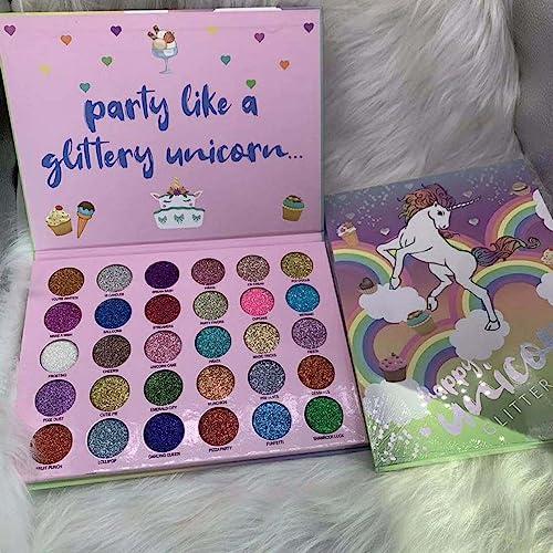Abelyn Abelyn Long Lasting Glitter Eyeshadow Palette Makeup 30 Colors High Pigment Shining Shimmer Eye Pressed Powder Cosmetics Beauty Party