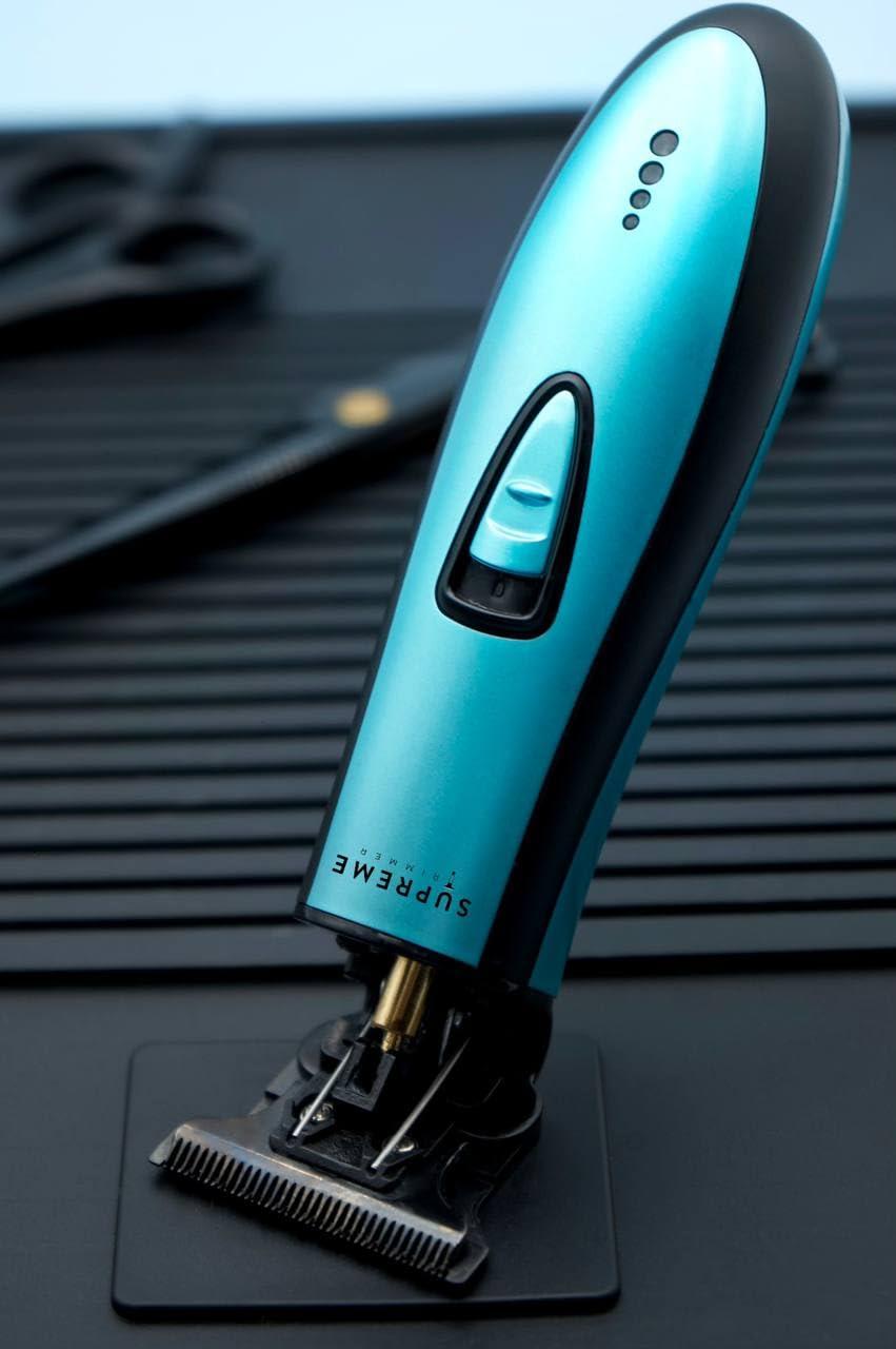 Supreme Trimmer Supreme Trimmer 3-in-1 Barber Bundle | Pro Clipper, DLC T-Shaper Trimmer & Solo Foil Shaver | Professional Beard Trimmer Mens Hair Clipper Kit | Light Blue