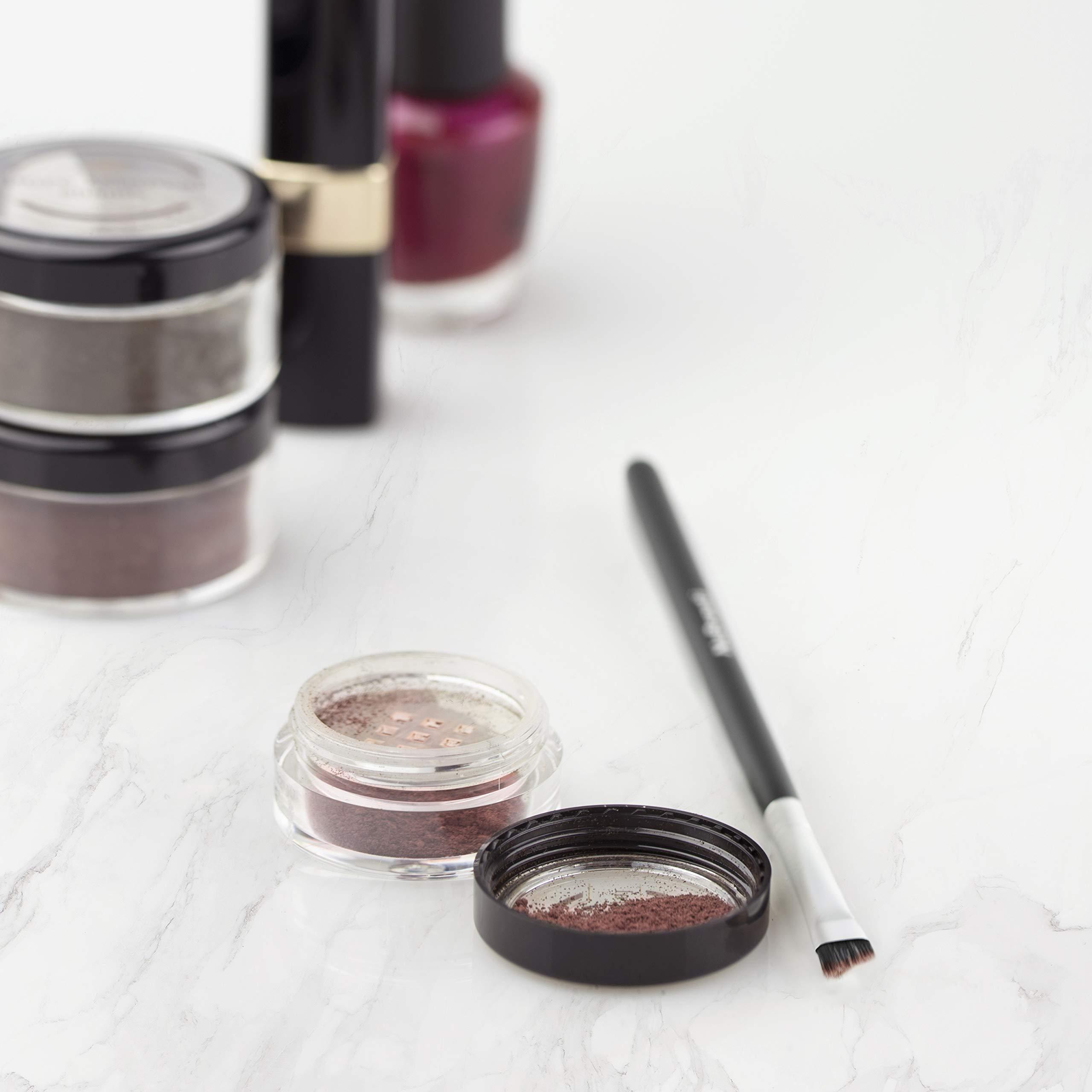 NuBeauti Natural Eyebrow Powder Eyebrow Kit  Mica Brow Powder Eyebrow Makeup Kit with Professional Angled Eyebrow Brush  10 Natural Shades  No Parabens or Chemicals  Eyebrow Shaper Kit by NuBeauti