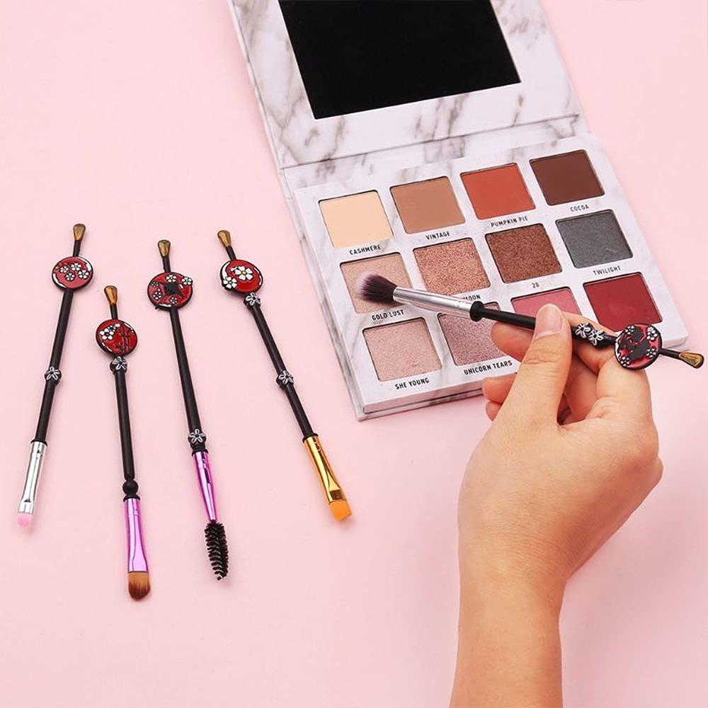 Abnana Abnana 5Pcs Japanese Cherry Blossoms Makeup Brushes Set Cosmetic Tool with Storage Bag