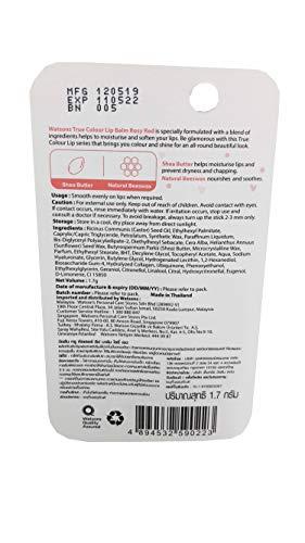 Watson's 3 Packs of Watsons True Colour Lip Balm Rosy Red, is Specially formulated with a Blend of Ingredients Helps to moisturise and Soften Your Lips. Softens & Nourishes, Moisturises. (1.7g./ Pack)