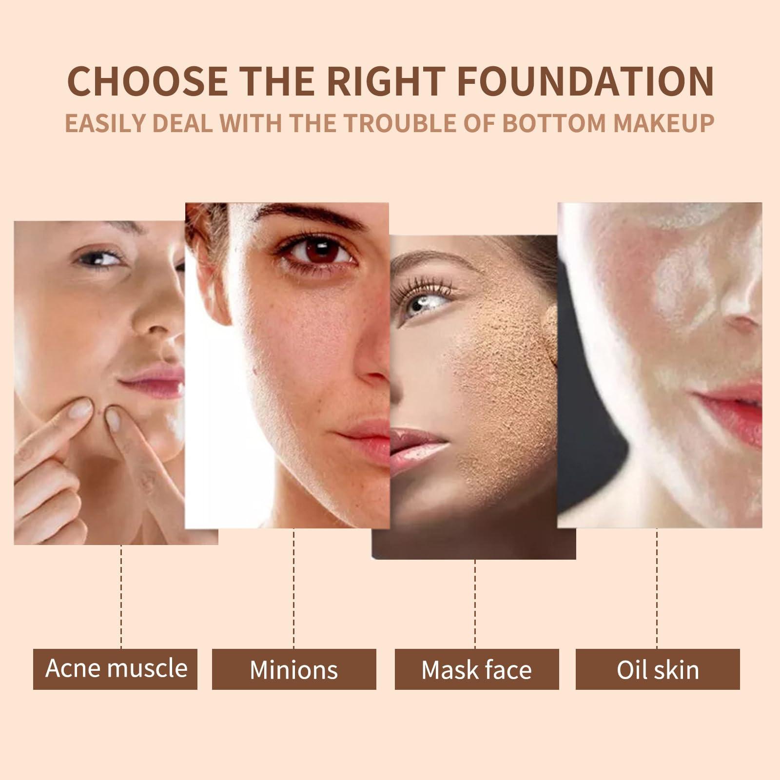 Oplviude UODO Liquid Foundation - UODO Moisturizing Light Foundation/UODO Matte Long Lasting Foundation, UODO Foundation, Invisible Foundation Makeup Uodo, Uodo Maquillaje (Matte C01 White)