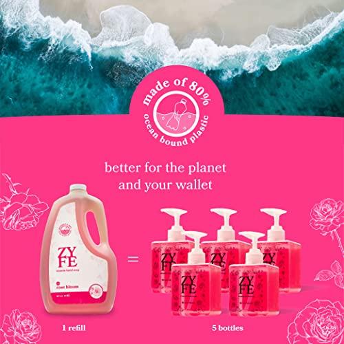 ZYFE ZYFE DIY Mothers Day Hand Soap Bundle - Auto Dispenser - 64oz Liquid Handsoap Refill & 2x 12oz Rose Handsoap Dispensers