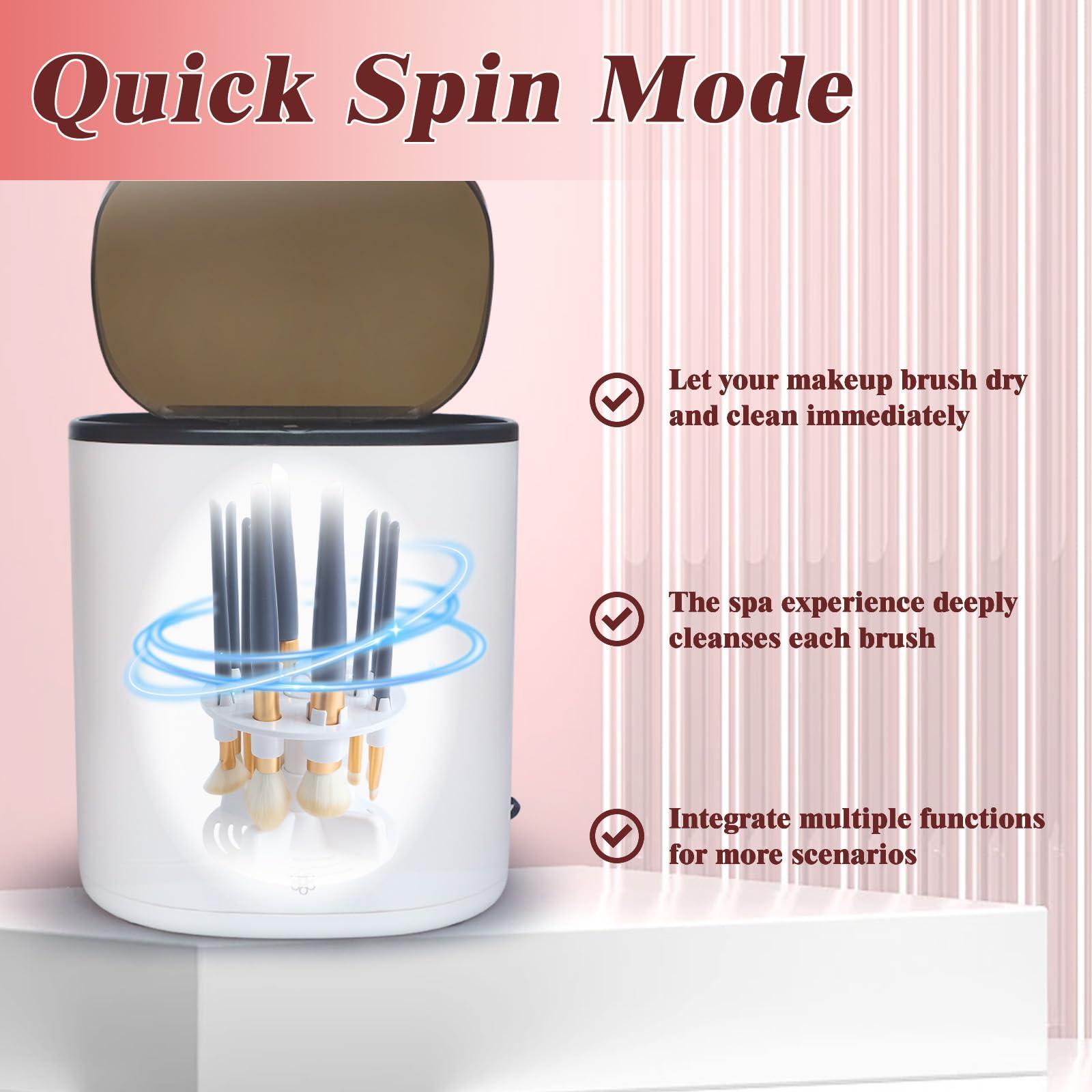 COZYWELL Electric Makeup Brush Cleaner Machine, Cosmetic Washer Fit for All Size Makeup Brushes, Large Capacity, USB Power