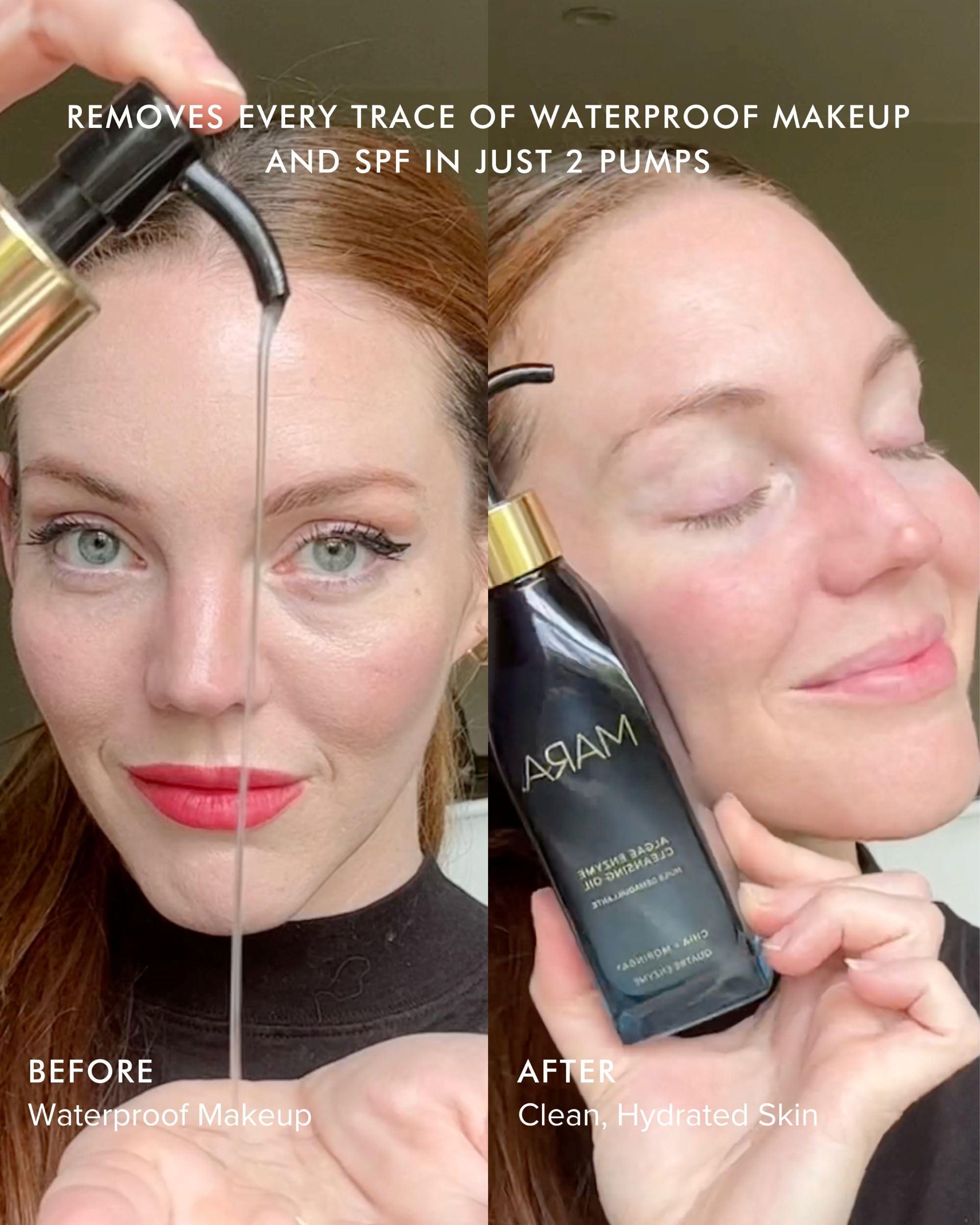 MARA MARA - Natural Chia + Moringa Algae Enzyme Cleansing Oil | Plant-Based, Gluten-Free Skin Care | For All Skin Types, Hypoallergenic, Hydrating, Exfoliating, Make-Up Remover (4 oz | 120 ml)