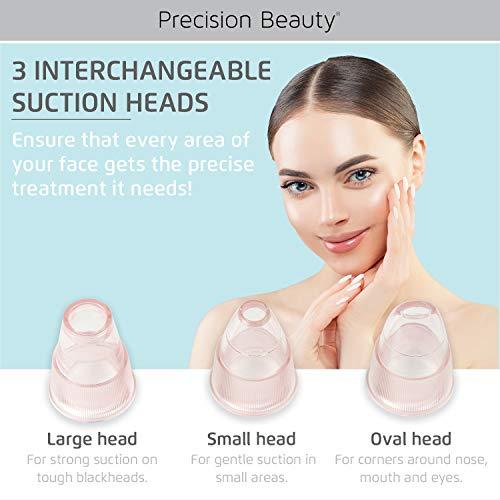 Precision Beauty Deep Cleaning Pore Suctioning System Blackhead Remover Vacuum by Precision Beauty | Blemish & Blackhead Removal Tool | Pampering Home Facial Treatment
