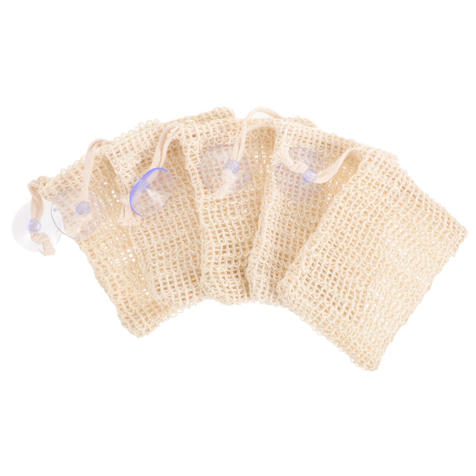 NOLITOY NOLITOY Loofah Holder Travel Pouch 20 Pcs Net Scrubber Soap African Net Sponge Suction Cups for Body Scrub Pouch Foaming Pouch Foam Loofahs Travel Mug Self Made Cotton Linen