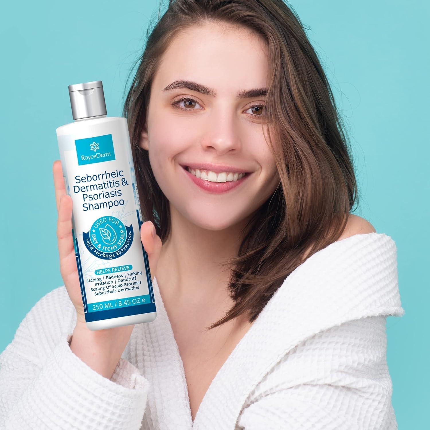 Roycederm Roycederm Psoriasis Shampoo, Seborrheic Dermatitis Shampoo, Folliculitis Shampoo, Dandruff Shampoo, Scalp Psoriasis & Seborrheic Dermatitis Treatment, Dry Itchy Scalp Treatment