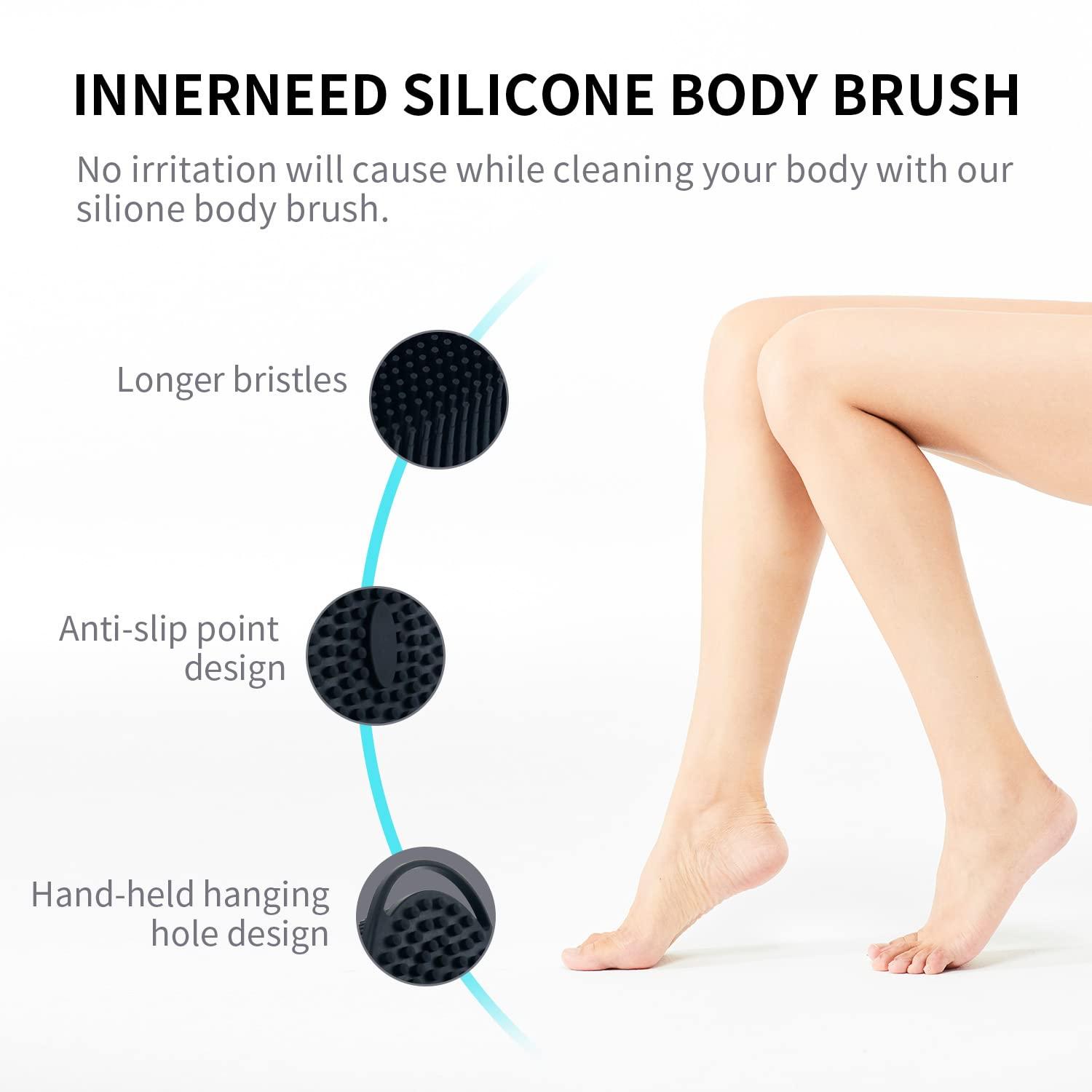 LEILA Silicone Body Scrubber, Silicone Loofah, Body Wash Scrubber, Body Scrub Brush, Body Scrubbers for Use in Shower, Silicone Loofah Body Scrubber, Exfoliating Body Scrubber Mens Women, Gifts for Men Dad