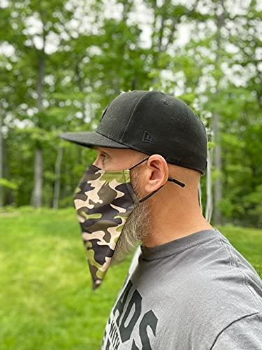 KT Valley Co. KT Valley Co. Beard Friendly Face Mask for Men with a Beard, Beard Protection for Bearded Men, Reusable and Comfortable