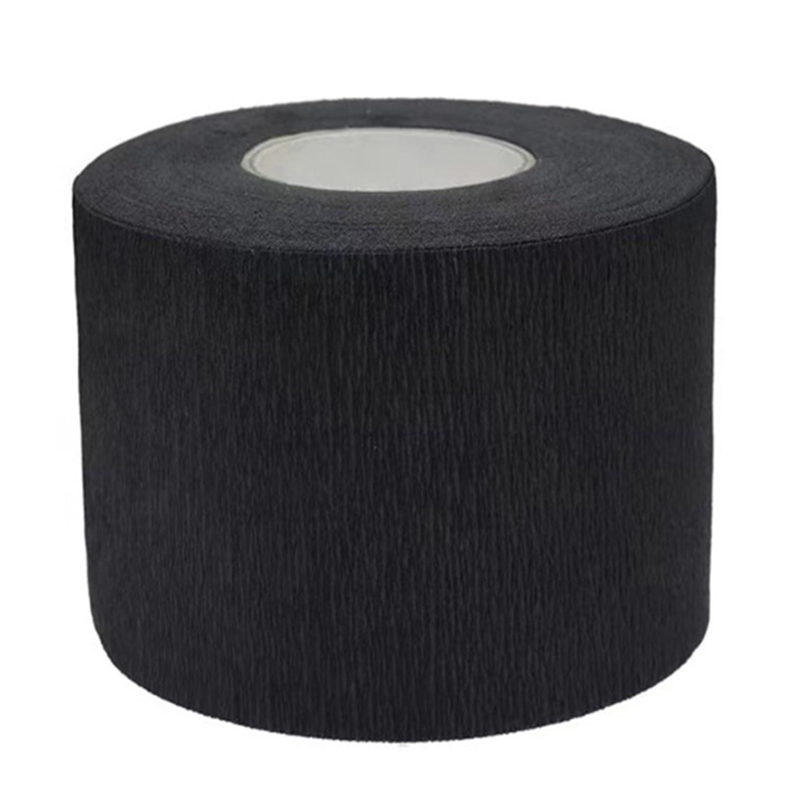 Feisate Feisate 10 Rolls Neck Strips Barber Paper, 1000 Strips Disposable Barber Neck Tape, Barber Neck Strips for Hair Cutting, Black.