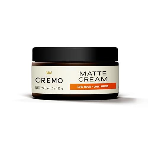 Cremo Cremo Hair Styling Matte Cream, Premium Barber Grade, Light Hold, Low Shine, Hair Cream and Hair Products For Men, 4 Oz